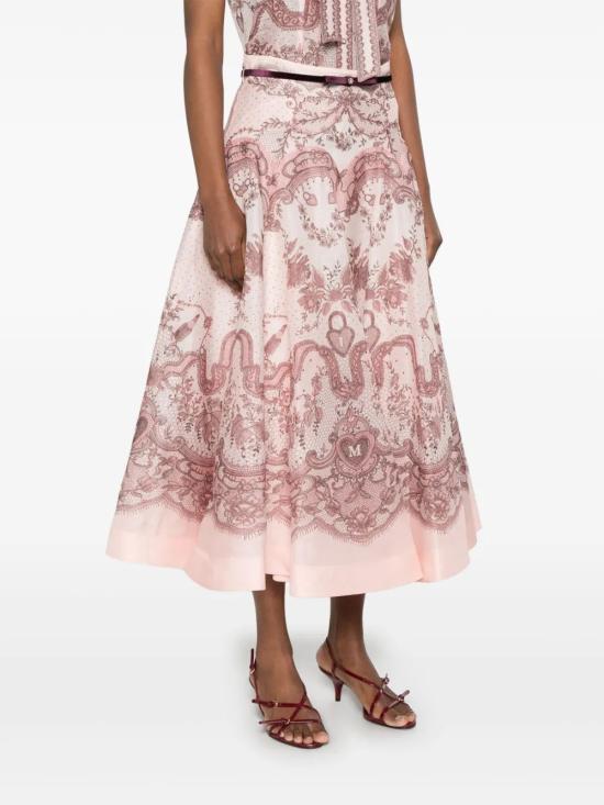 25SS 짐머만 미디 스커트 2272SR251PNKLAC PNKLACPRI - ZIMMERMANN