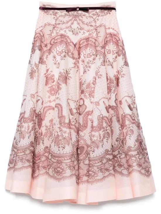 25SS 짐머만 미디 스커트 2272SR251PNKLAC PNKLACPRI