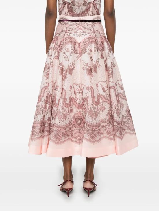 25SS 짐머만 미디 스커트 2272SR251PNKLAC PNKLACPRI - ZIMMERMANN