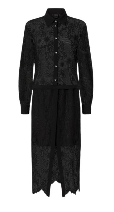 25FW 핑코 미디 원피스 ANTIPASTO105644 A2QBZ99 Black