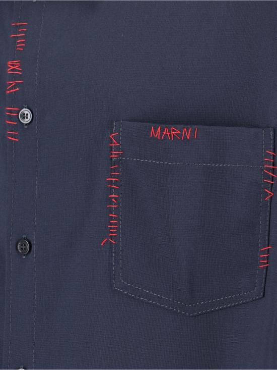 25FW 마르니 셔츠 CUMU0278QS TW839 00B99 Blue - MARNI