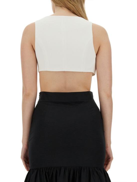  모스키노 민소매 티셔츠 10020433 8001 WHITE - MOSCHINO