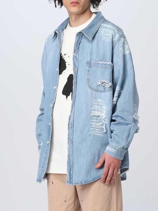 25FW 424 긴팔 셔츠 34424EJ10236063 89 Denim - 424