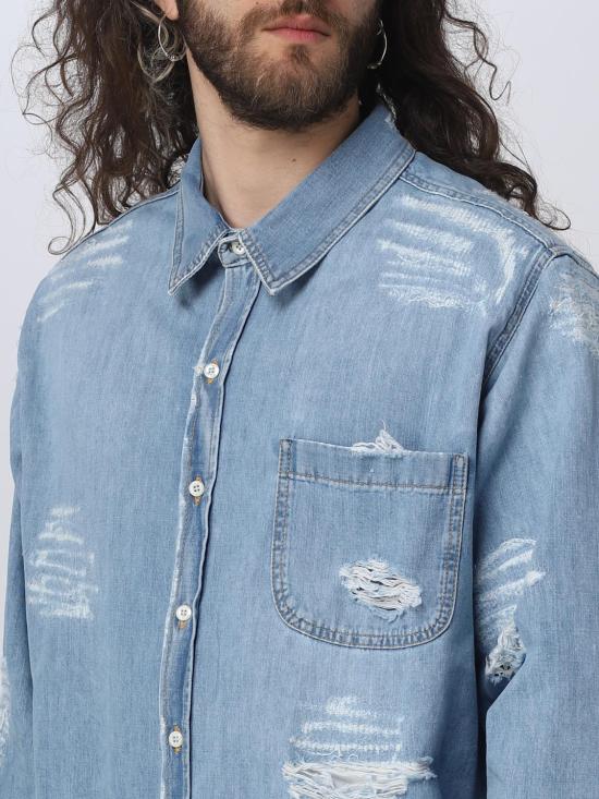 25FW 424 긴팔 셔츠 34424EJ10236063 89 Denim - 424