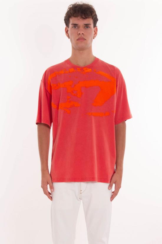 25SS 디젤 긴팔 티셔츠 A16911 0TKAB 42A Arancio