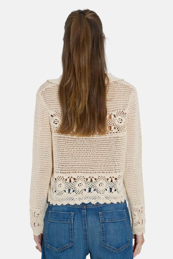  더 타일 클럽 가디건 타일 클럽 펠리시티 크로셰 카디건 - THE TILE CLUB