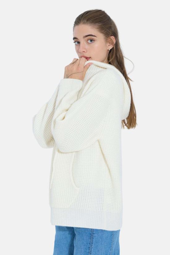  블루&크림 후드 티셔츠 몬테시토 와플  후드 티셔츠 - BLUE&CREAM