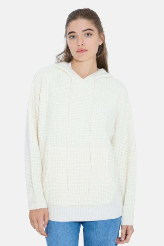  블루&크림 후드 티셔츠 몬테시토 와플  후드 티셔츠 - BLUE&CREAM