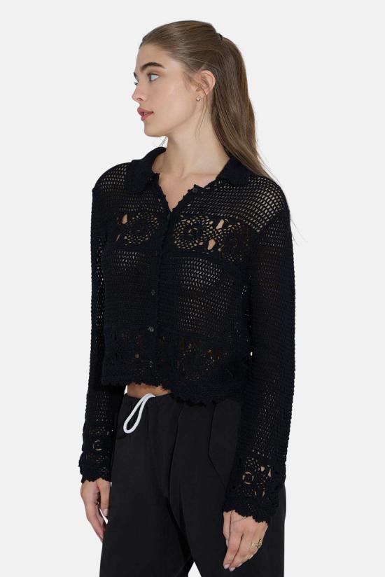  더 타일 클럽 가디건 타일 클럽 펠리시티 크로셰 카디건 - THE TILE CLUB