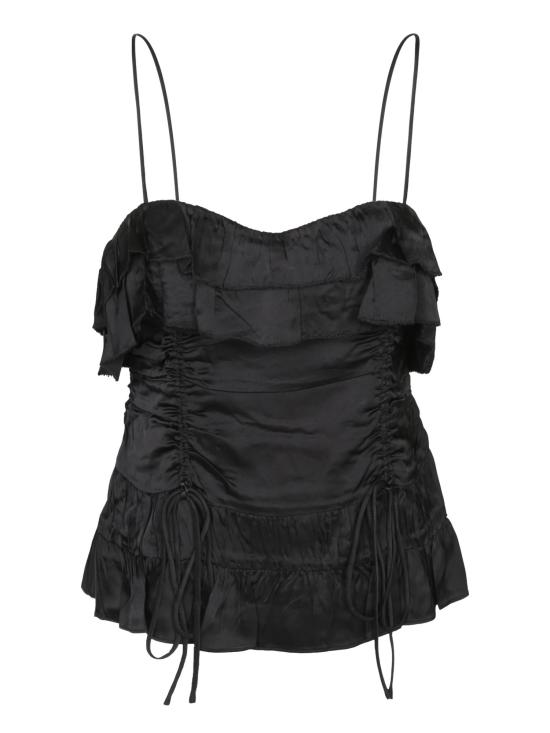 25SS 가니 민소매 티셔츠 W0382099 BLACK DOM