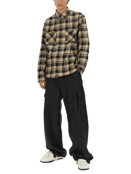  오프화이트 긴팔 셔츠 OMGE030 F23FAB0011900 YELLOW - OFF WHITE