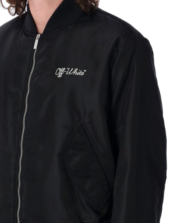 25SS 오프화이트 봄버 자켓 25POMEH05EC99FAB001 1001 Black - OFF WHITE