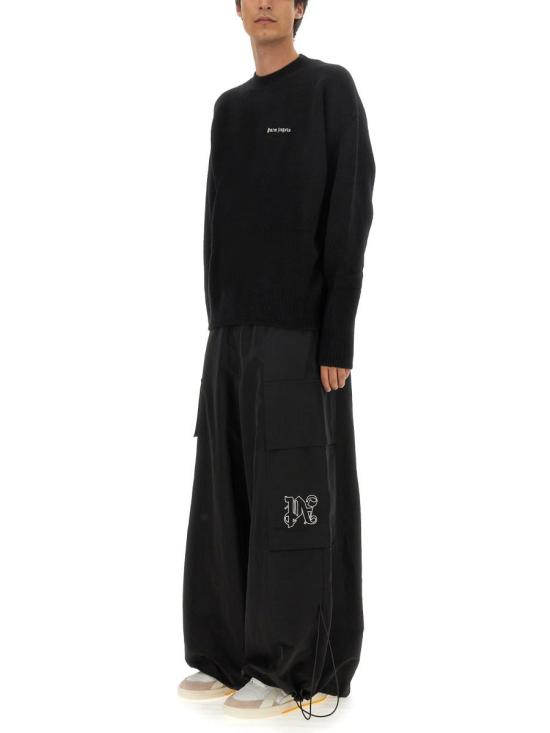  팜앤젤스 스웨터 PMHE054 F23KNI0051001 Black - PALM ANGELS