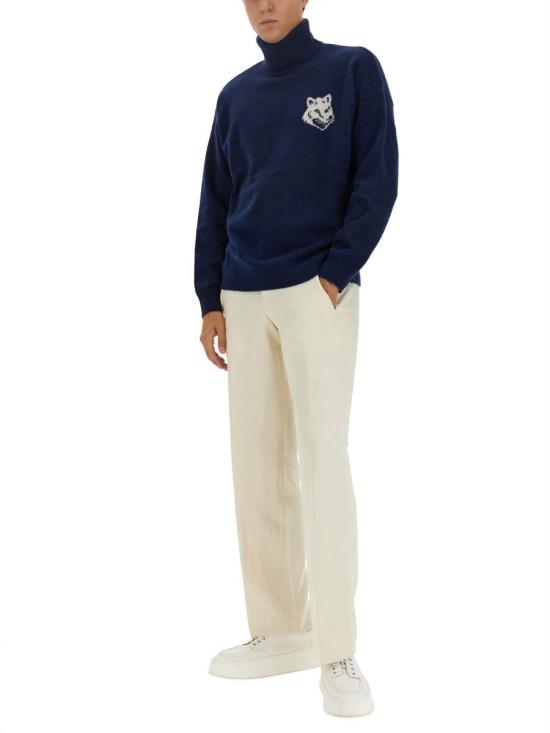  메종키츠네 터틀넥 LM00820KT1063 INKBLUE - MAISON KITSUNE