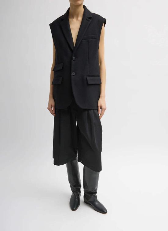  티비 수트 자켓 본디드 리사이클 펠트 울 컨버터블 블레이저 - TIBI