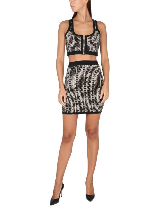  발망 스커트 AF1LB005 KB02GFE Black - BALMAIN