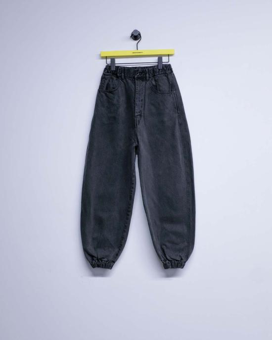  본 소노 스트레이트 팬츠 소노 오프 블랙 오가닉 코튼 자 청바지 - VON SONO