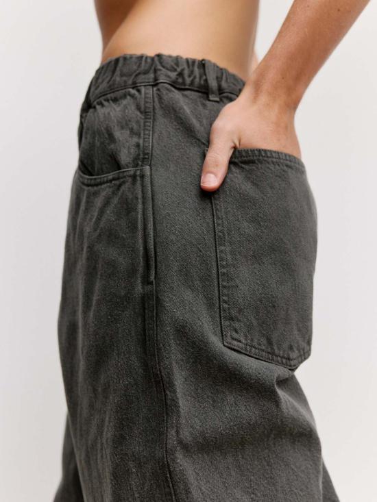  본 소노 스트레이트 팬츠 소노 오프 블랙 오가닉 코튼 자 청바지 - VON SONO