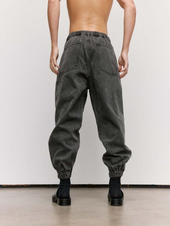  본 소노 스트레이트 팬츠 소노 오프 블랙 오가닉 코튼 자 청바지 - VON SONO