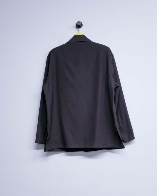  본 소노 긴팔 셔츠 소노 슬레이트 울 & 코튼 샤카 - VON SONO