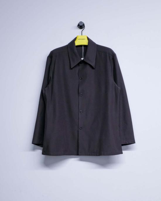  본 소노 긴팔 셔츠 소노 슬레이트 울 & 코튼 샤카 - VON SONO