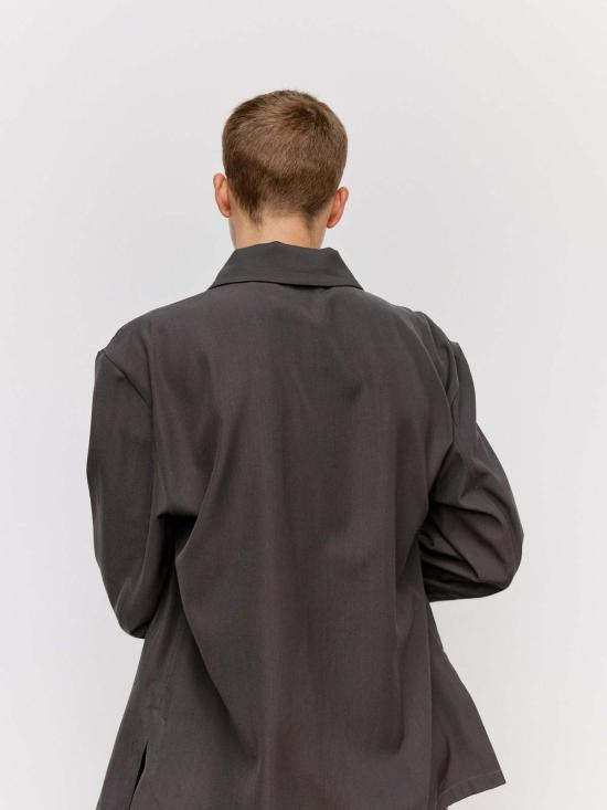  본 소노 긴팔 셔츠 소노 슬레이트 울 & 코튼 샤카 - VON SONO