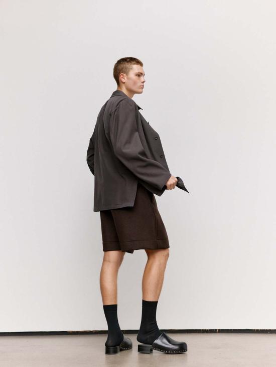  본 소노 긴팔 셔츠 소노 슬레이트 울 & 코튼 샤카 - VON SONO