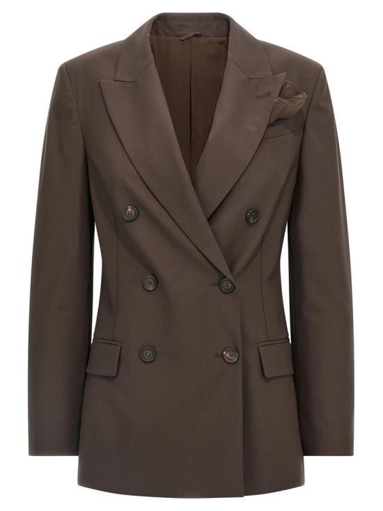 25FW 브루넬로 쿠치넬리 자켓 M0W077038C019 Brown