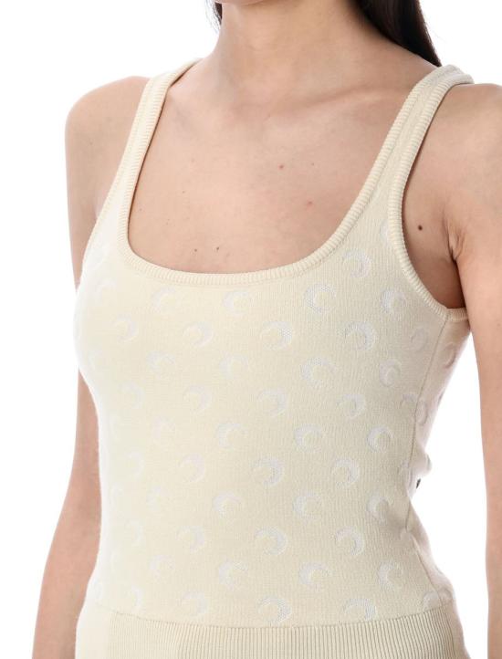 25SS 마린세르 민소매 티셔츠 25PWTK061ACKNI0530 WH20 WHITE - MARINE SERRE