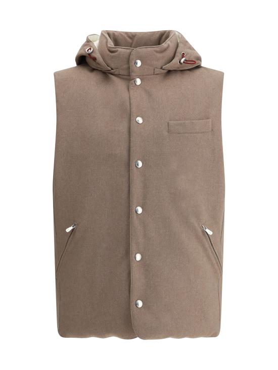 25FW 브루넬로 쿠치넬리 베스트 MM4701775 CSV18 BROWN