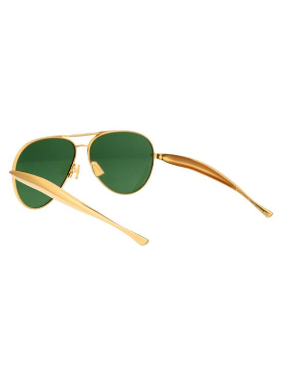 25FW 보테가베네타 안경 BV1305S 001 SUNGLASSES 001 GOLD GOLD GREEN - BOTTEGA VENETA