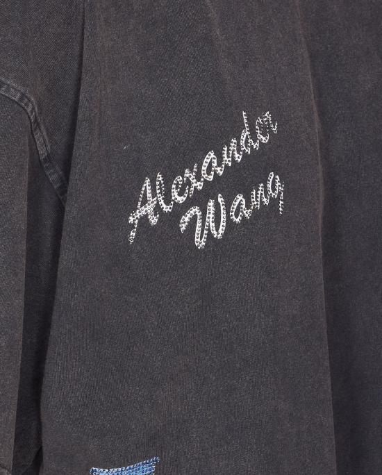 25FW 알렉산더 왕 반팔 티셔츠 UCC3251844 011 Black - ALEXANDER WANG