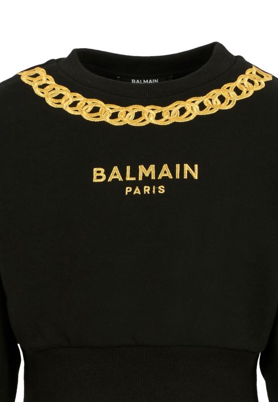 25FW [키즈] 발망 니트/스웻셔츠 BX4C10 Z3183 930OR BLACK - BALMAIN
