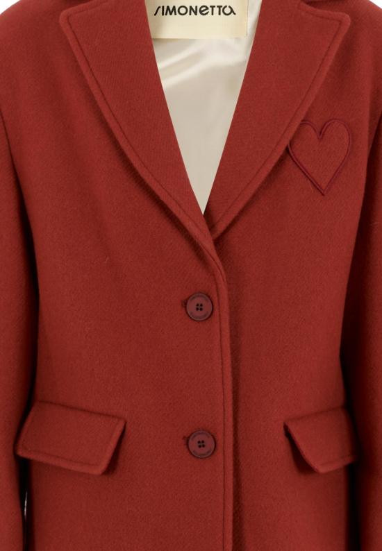 25FW [키즈] 시모네타 코트 SX2A20 E0227 418 BORDEAUX - SIMONETTA