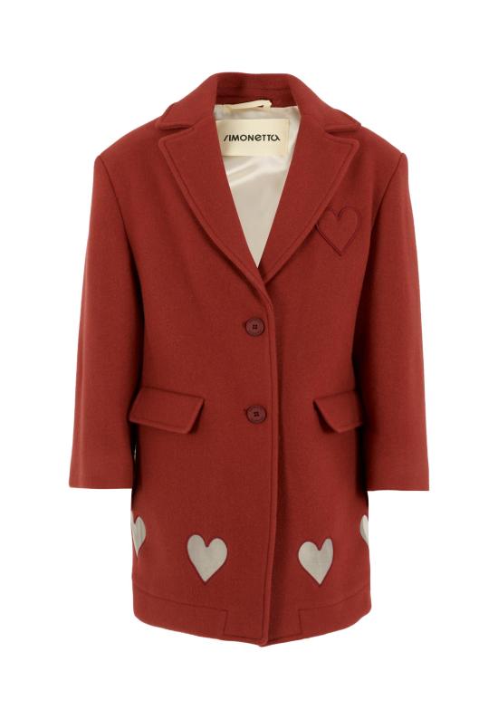 25FW [키즈] 시모네타 코트 SX2A20 E0227 418 BORDEAUX