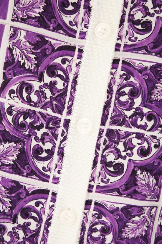 25FW 돌체앤가바나 가디건 FXV10TJBSJF H25DQ MAIOLICA 1L VIOLA - DOLCE & GABBANA