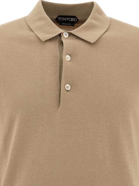  톰포드 폴로 티셔츠 KPS004YMC024S25JB281 Beige - TOMFORD
