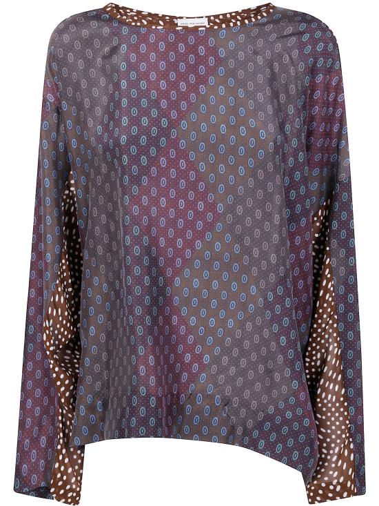 25FW 드리스 반 노튼 블라우스 2520107222127 358 PINK PURPLE