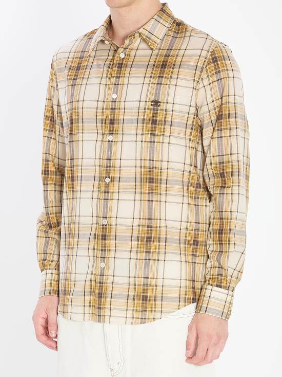 25FW 셀린느 라이트 체크 코튼 루즈 셔츠 2C9820W22 03BX BEIGE - CELINE