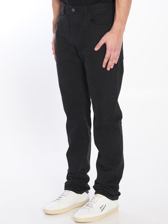 25FW 생로랑 스트레이트 팬츠 800332Y16PG 1290 BLACK - SAINT LAURENT