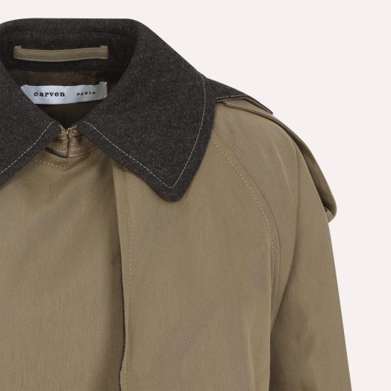 25FW 까르벵 트렌치 코트 6252K21014 OCHRE BROWN - CARVEN