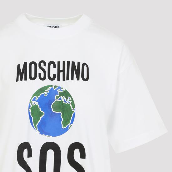 25FW 모스키노 반팔 티셔츠 252D07135441 1001 WHITE - MOSCHINO