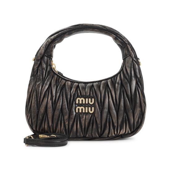 26SS 미우미우 마틀라쎄 완더 레더 토트백 5BC125VOOYAF6Q F0201 BROWN