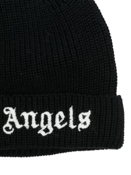 25FW 팜앤젤스 비니 PBLC006C99KNI001 1003 BLACK - PALM ANGELS