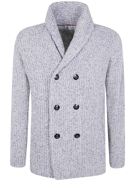 25FW 브루넬로 쿠치넬리 브레스티드 가디건 MRI503216 CJM72 NUDE NEUTRALS