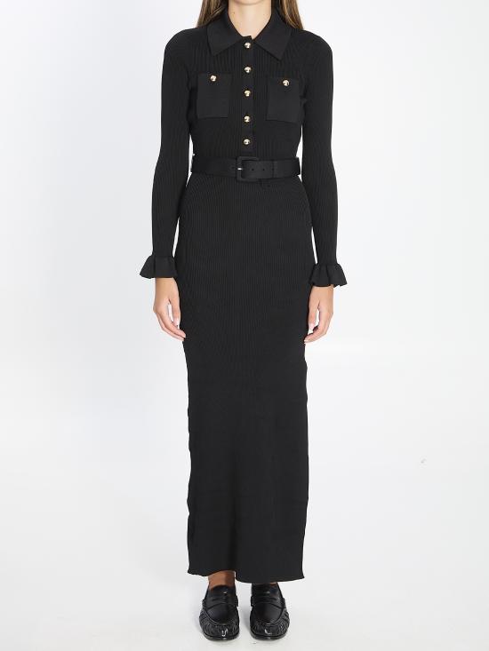 25FW 셀프 포트레이트 롱 원피스 AW25007X BLACK