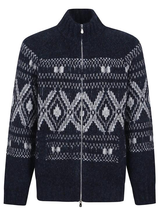 25FW 브루넬로 쿠치넬리 가디건 M2B301706 CGY89 NAVY PANAMA GRGIO MEDIO