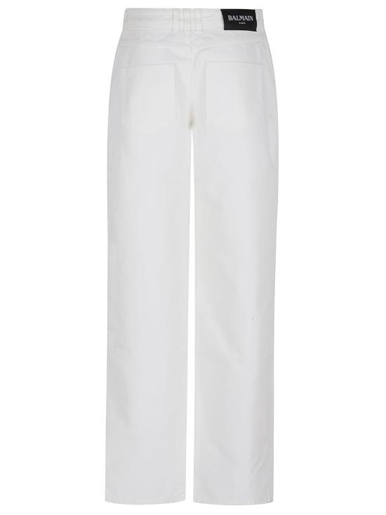 25FW 발망 데님 팬츠 FF1MI050DF78 0FC BLANC CASS - BALMAIN