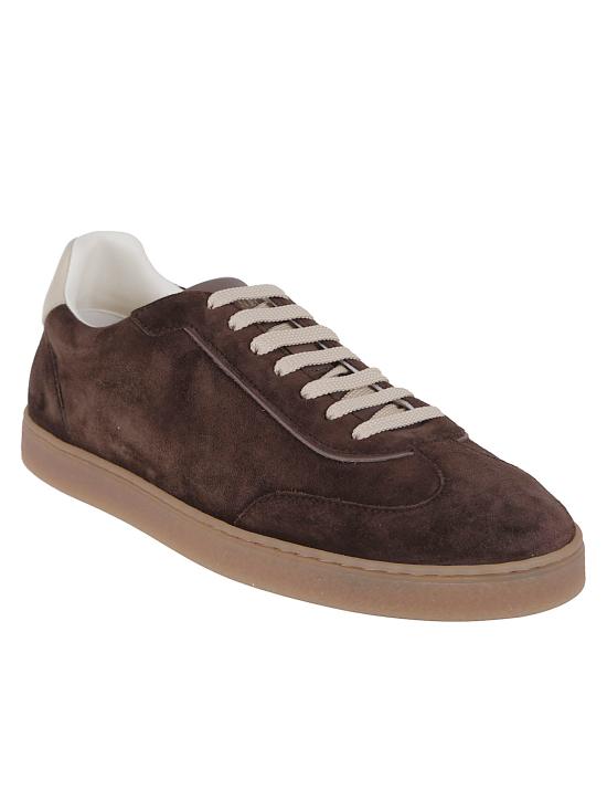 25FW 브루넬로 쿠치넬리 스니커즈 MZUSGGJ336 CRT46 DARK BROWN - BRUNELLO CUCINELLI