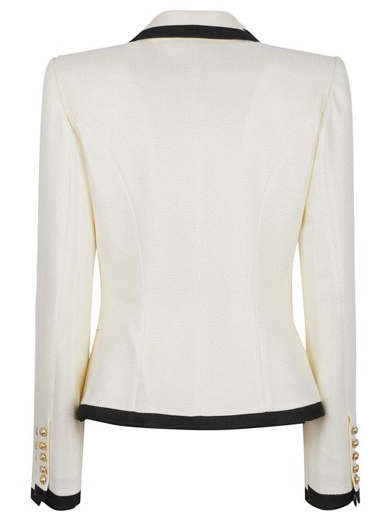 25FW 발망 자켓 FF1SE165VI29 GWO ECRU NOIR - BALMAIN